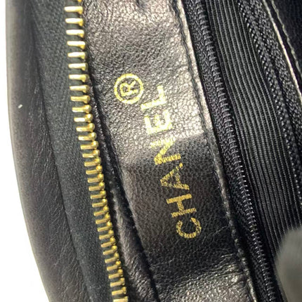 Chanel Vintage Camera Bag Black Lambskin Leather Gold Hardware, 1996-1997