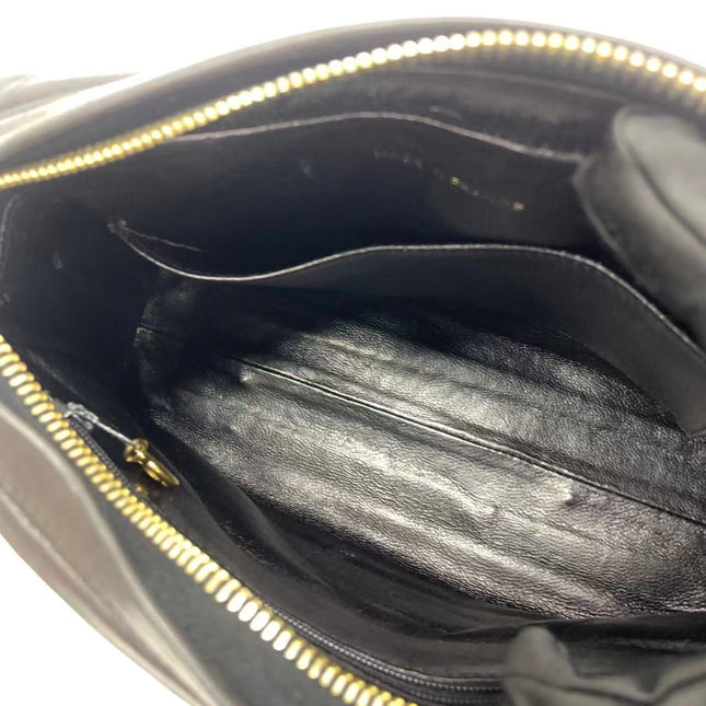 Chanel Vintage Camera Bag Black Lambskin Leather Gold Hardware, 1996-1997