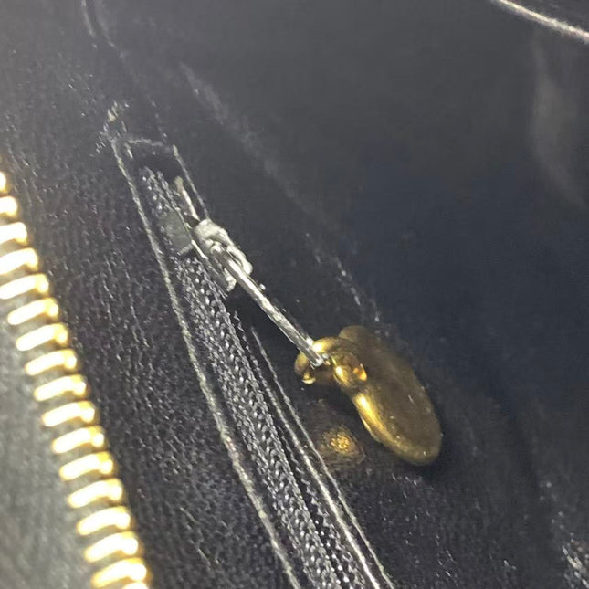 Chanel Vintage Camera Bag Black Lambskin Leather Gold Hardware, 1996-1997