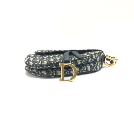 Dior Saddle Medium Toile Monogram Oblique Bordeaux avec Bandoulière