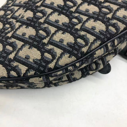 Dior Saddle Medium Toile Monogram Oblique Bordeaux avec Bandoulière