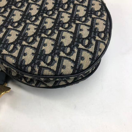 Dior Saddle Medium Toile Monogram Oblique Bordeaux avec Bandoulière