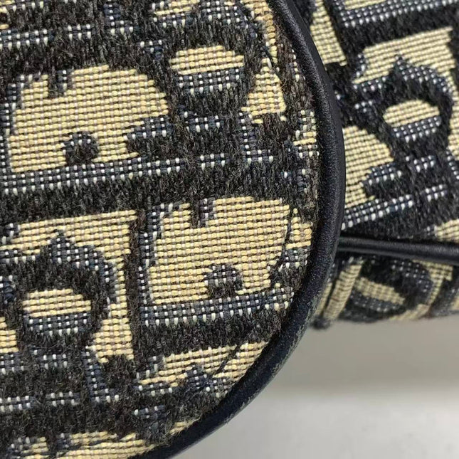 Dior Saddle Medium Navy Oblique Monogram Canvas Shoulder Bag
