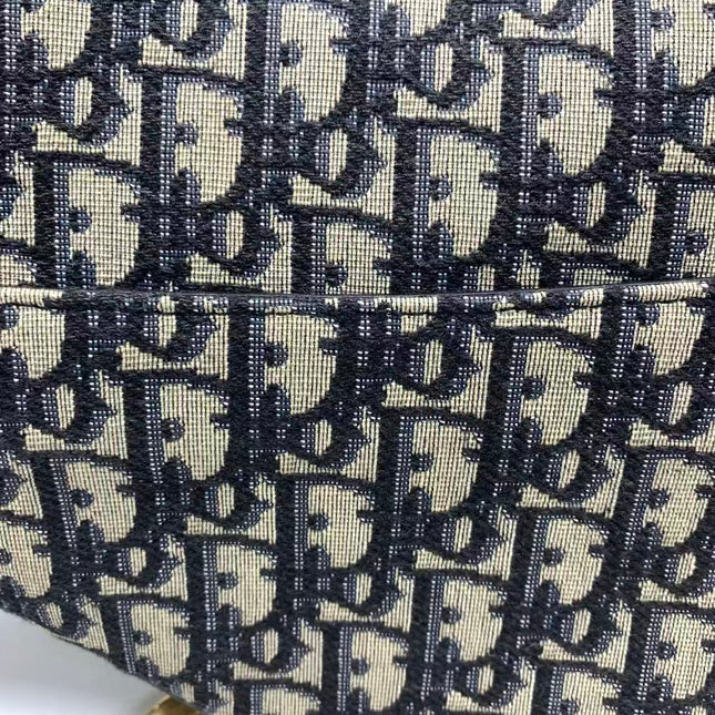 Dior Saddle Medium Navy Oblique Monogram Canvas Shoulder Bag