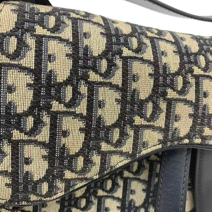 Dior Saddle Medium Toile Monogram Oblique Bordeaux avec Bandoulière