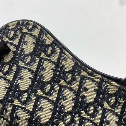 Dior Saddle Medium Toile Monogram Oblique Bordeaux avec Bandoulière