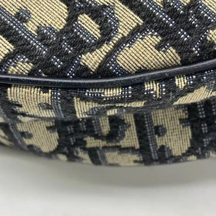 Dior Saddle Medium Toile Monogram Oblique Bordeaux avec Bandoulière