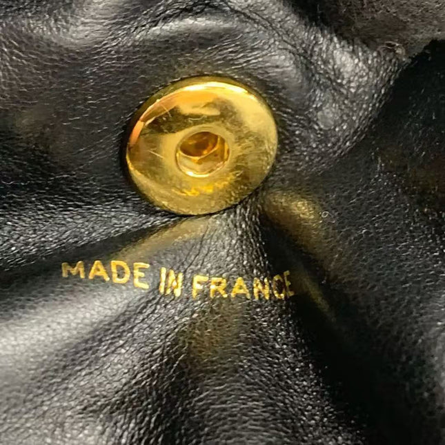 Chanel Vintage 1994-1996 Duma Backpack Black Lambskin Leather Gold Hardware