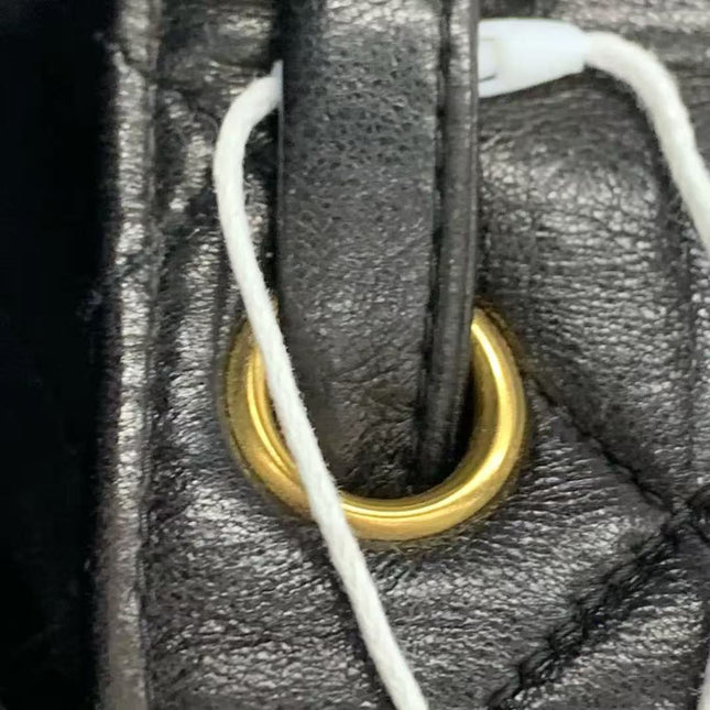 Chanel Vintage 1994-1996 Duma Backpack Black Lambskin Leather Gold Hardware