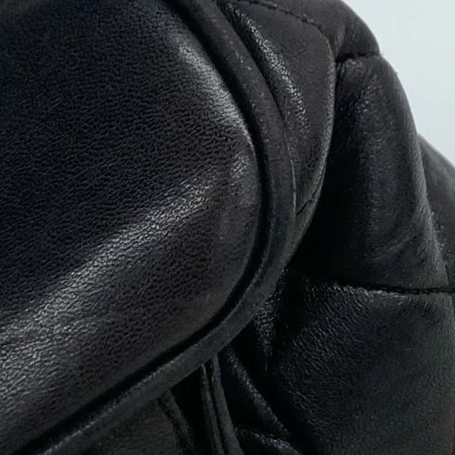 Chanel Vintage 1994-1996 Duma Backpack Black Lambskin Leather Gold Hardware