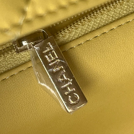 Chanel Classic Flap Rectangular Mini 2016 Yellow Lambskin Leather Gold Hardware
