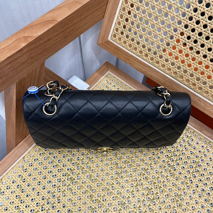 Chanel Classic Flap Medium Black Lambskin Leather Gold Hardware 2009-2010