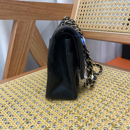 Chanel Classic Flap Medium Black Lambskin Leather Gold Hardware 2009-2010