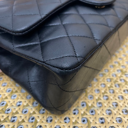 Chanel Classic Flap Medium Black Lambskin Leather Gold Hardware 2009-2010
