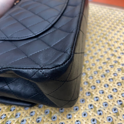 Chanel Classic Flap Medium Black Lambskin Leather Gold Hardware 2009-2010