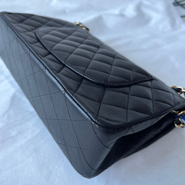 Chanel Classic Flap Medium Black Lambskin Leather Gold Hardware 2009-2010
