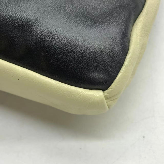 Chanel Large Girl Jacket Bag Black and Beige Lambskin Leather Shoulder Bag 2015