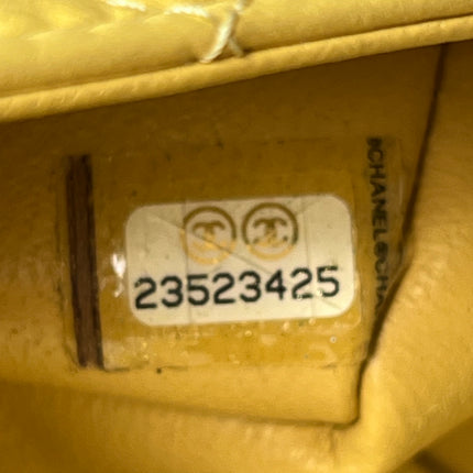 Chanel Classic Flap Rectangular Mini 2016 Yellow Lambskin Leather Gold Hardware