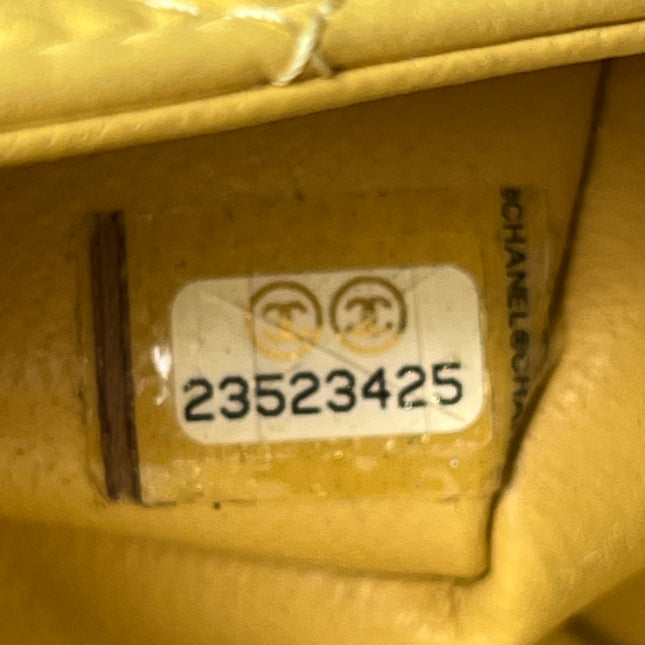 Chanel Classic Flap Rectangular Mini 2016 Yellow Lambskin Leather Gold Hardware