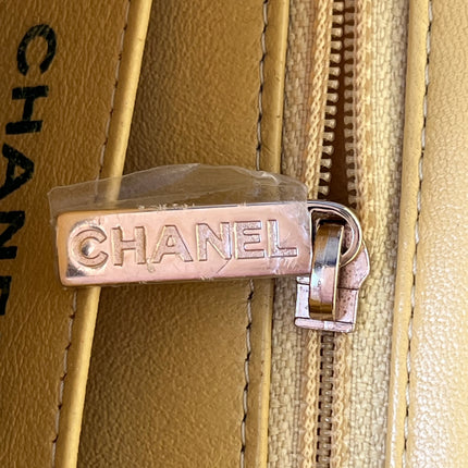 Chanel Classic Flap Rectangular Mini 2016 Yellow Lambskin Leather Gold Hardware