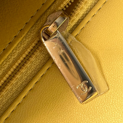 Chanel Classic Flap Rectangular Mini 2016 Yellow Lambskin Leather Gold Hardware