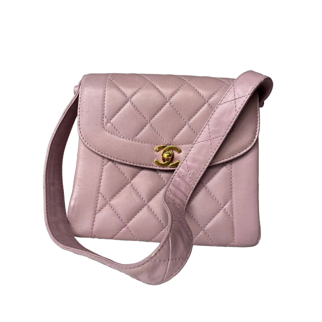 Chanel Kelly Mini Vintage Lavender Lambskin Leather Top Handle Bag-Luxbags