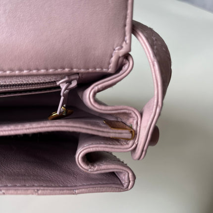 Chanel Kelly Mini Vintage Lavender Lambskin Leather Top Handle Bag