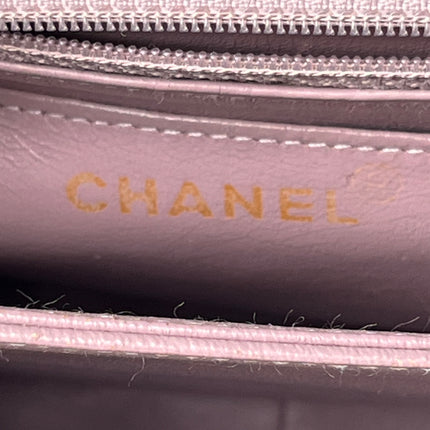 Chanel Kelly Mini Vintage Lavender Lambskin Leather Top Handle Bag