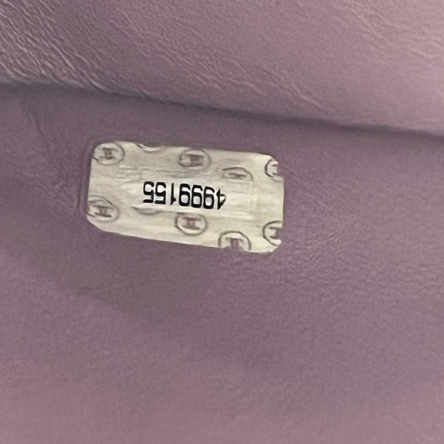 Chanel Kelly Mini Vintage Lavender Lambskin Leather Top Handle Bag