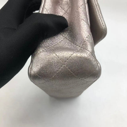 Chanel Classic Flap Mini Metallic Pink Lambskin Leather Gold Hardware