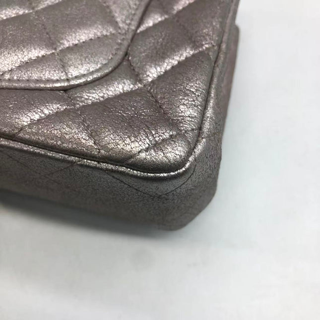 Chanel Classic Flap Mini Metallic Pink Lambskin Leather Gold Hardware
