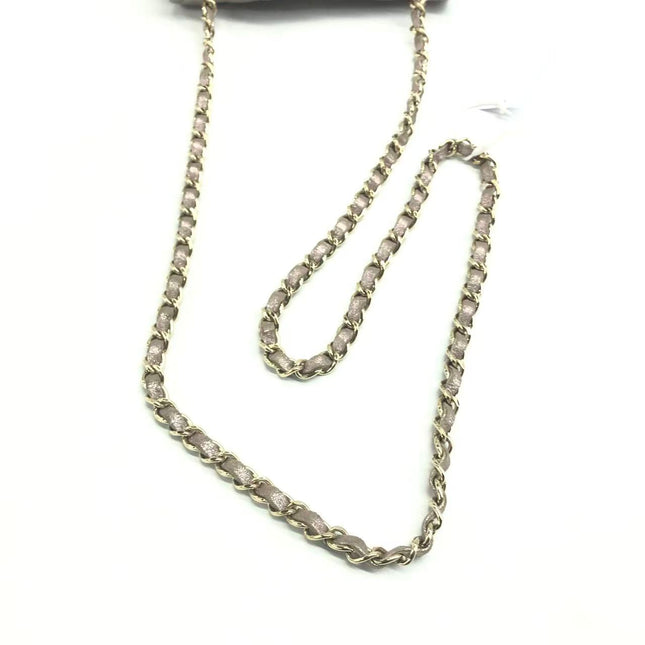 Chanel Classic Flap Mini Metallic Pink Lambskin Leather Gold Hardware