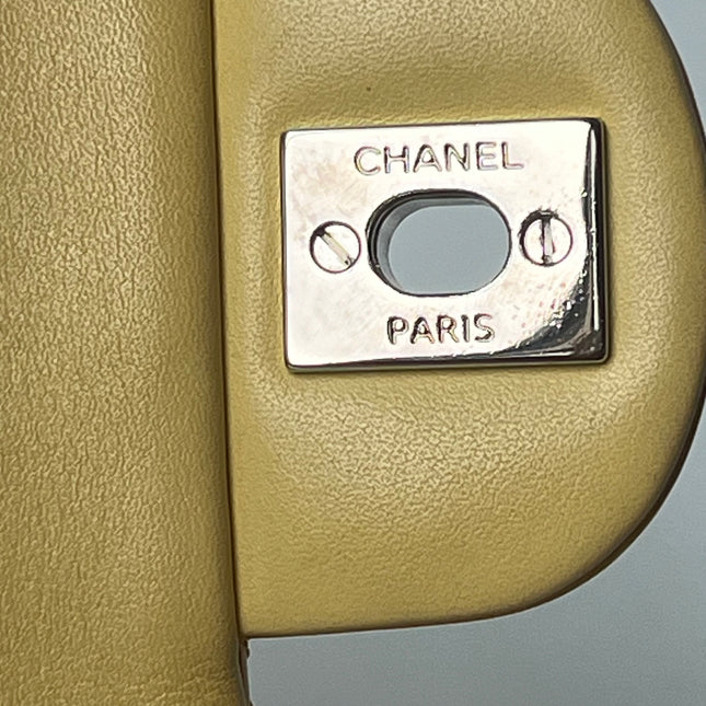 Chanel Classic Flap Rectangular Mini Yellow Patent Leather Silver Hardware, 2014-2015