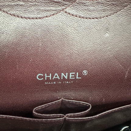 Chanel Classic Flap Maxi Black Caviar Leather Double Flap Sliver Hardware 2012
