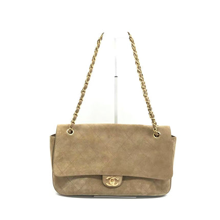 Chanel Suede Calfskin Small Souplissimo Maxi Flap Dark Beige Matthieu Blazy