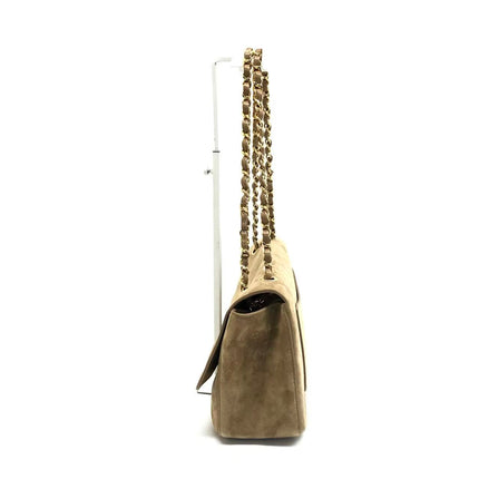 Chanel Suede Calfskin Small Souplissimo Maxi Flap Dark Beige Matthieu Blazy