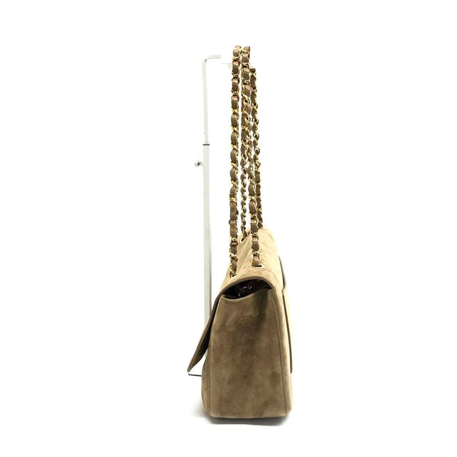 Chanel Suede Calfskin Small Souplissimo Maxi Flap Dark Beige Matthieu Blazy