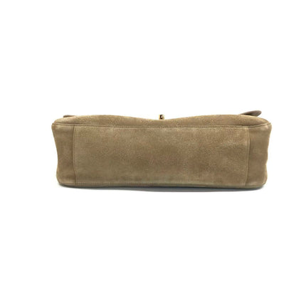 Chanel Suede Calfskin Small Souplissimo Maxi Flap Dark Beige Matthieu Blazy