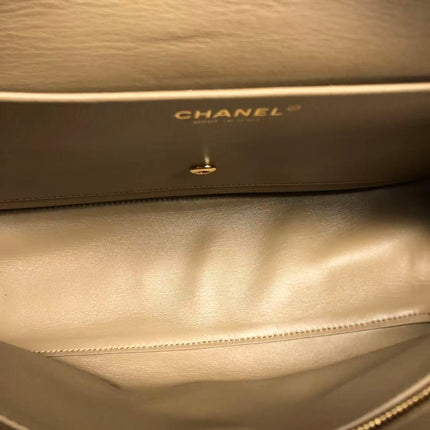 Chanel Suede Calfskin Small Souplissimo Maxi Flap Dark Beige Matthieu Blazy
