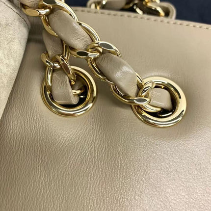 Chanel Suede Calfskin Small Souplissimo Maxi Flap Dark Beige Matthieu Blazy