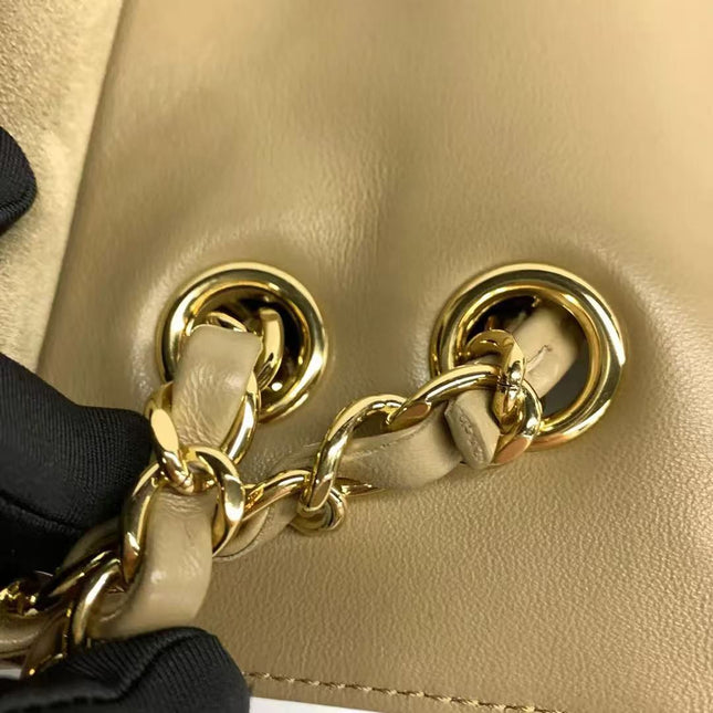 Chanel Suede Calfskin Small Souplissimo Maxi Flap Dark Beige Matthieu Blazy