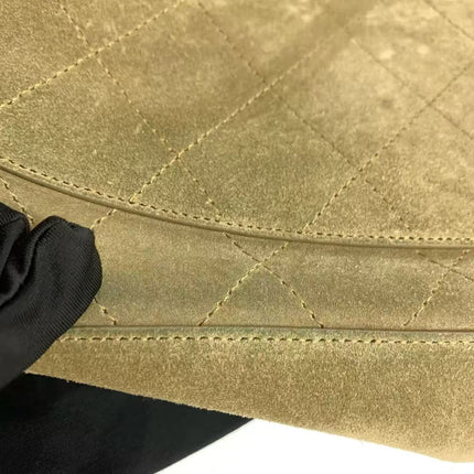 Chanel Suede Calfskin Small Souplissimo Maxi Flap Dark Beige Matthieu Blazy