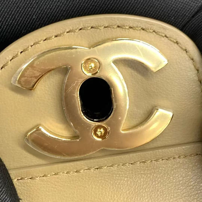 Chanel Suede Calfskin Small Souplissimo Maxi Flap Dark Beige Matthieu Blazy