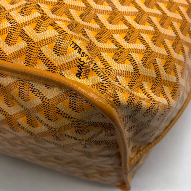 Goyard Anjou GM Large Yellow Reversible Leather Tote