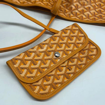 Goyard Anjou GM Large Yellow Reversible Leather Tote