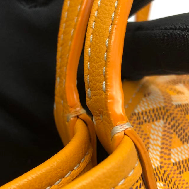 Goyard Anjou GM Large Yellow Reversible Leather Tote