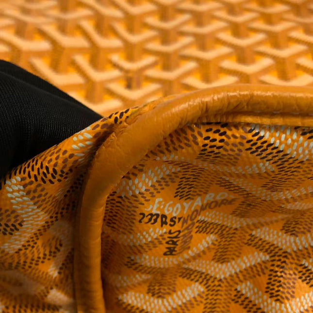 Goyard Anjou GM Large Yellow Reversible Leather Tote