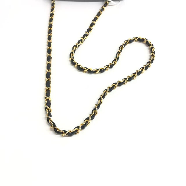Chanel Vintage Half Moon Flap Bag Black Lambskin Leather Mega Gold Hardware 1989-1991