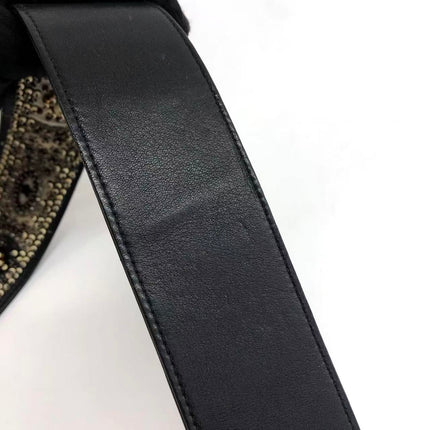 Lady Dior Medium Multicolor Beaded Leather and Fabric Gold Hardware with Strap