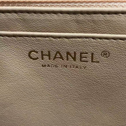 Chanel Classic Flap Jumbo Beige Caviar Leather Single Flap Gold Hardware 2009-10